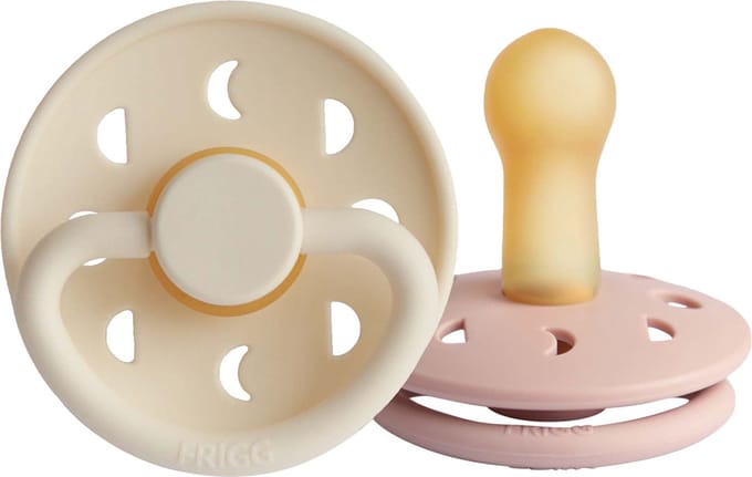 FRIGG Moon Fopspeen Blush / Cream 6-18 Mnd 2 Stuks