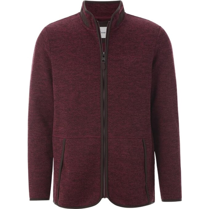 Babista herren Fleecejack - 56/58 - donkerrood - Plus Size