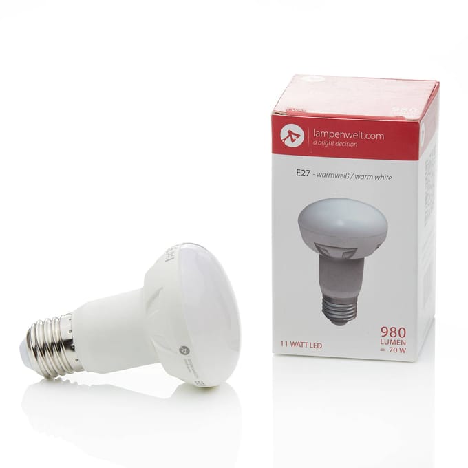 Lindby E27 11W 830 LED-reflectorlamp R63 warmwit 120 graden