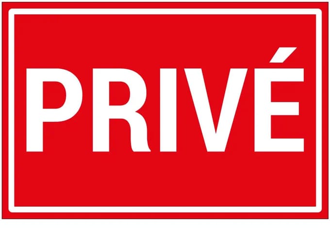 Privé bord | gecoat dibond materiaal | 45 x 30 cm