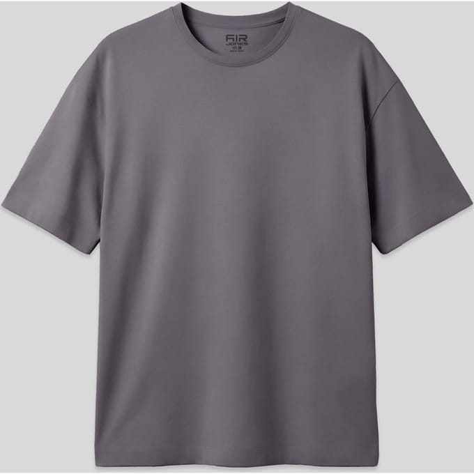 Overmaatse Katoenmix Crew Neck T-Shirt