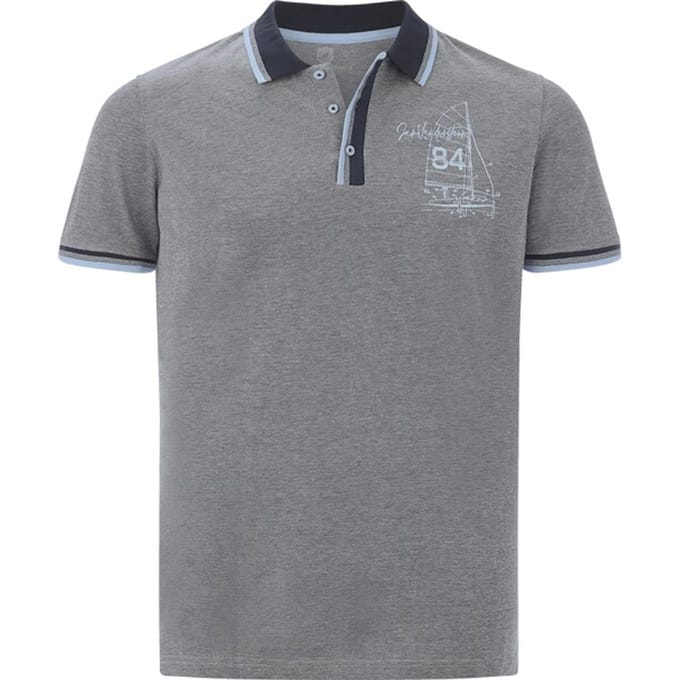 Jan Vanderstorm herren Poloshirt - 52/54 - blauw - Plus Size