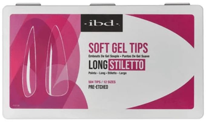 IBD Soft Gel Tips Long Stiletto 504st
