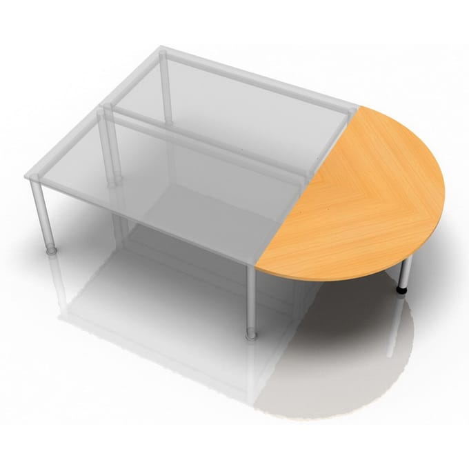 QA160 - Connectie en montageplaten I Aanschuiftafel 160x80 Beuken