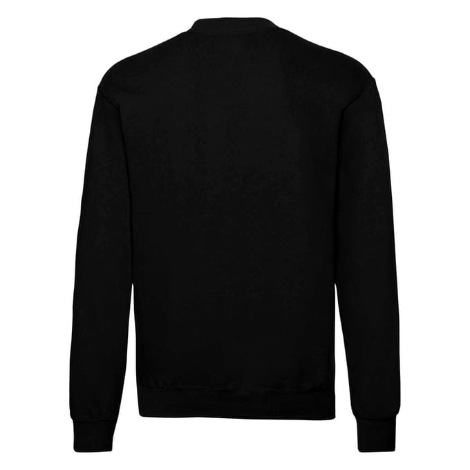 Fruit of the Loom Heren Klassiek 80/20 Ingezet Sweatshirt (Zwart)