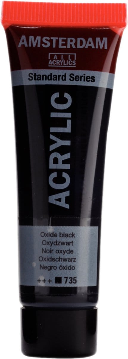 Verf - Acryl - 735 - Oxyd zwart - Amsterdam - 20ml