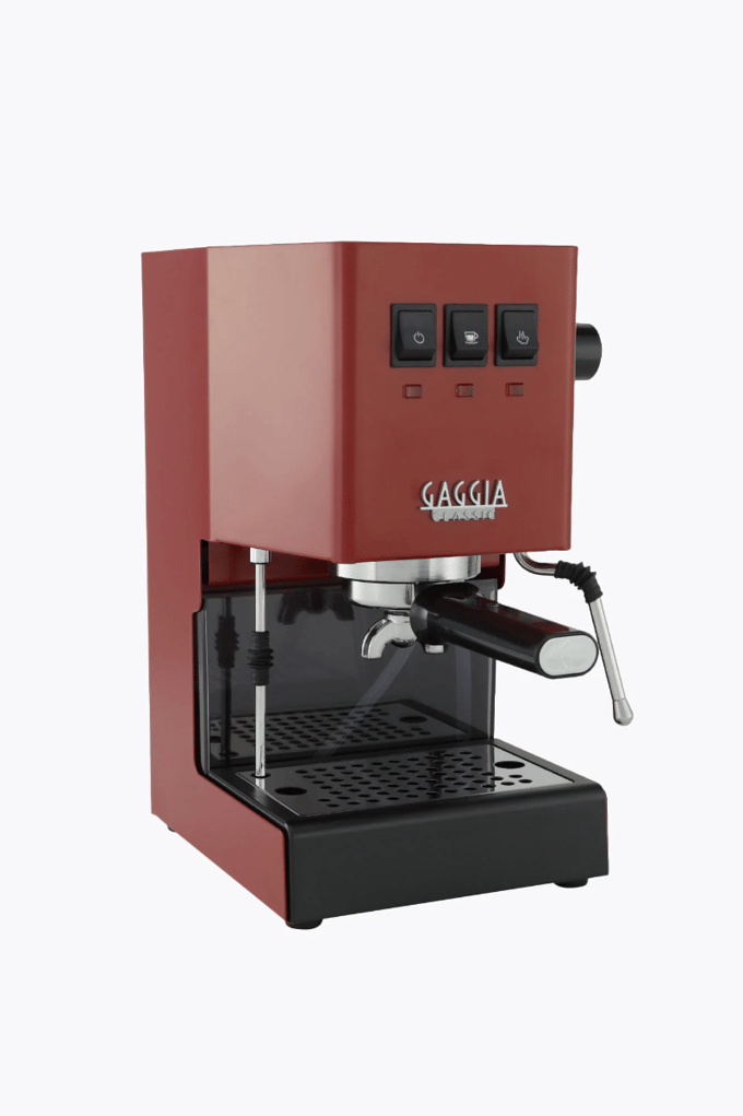 Gaggia Classic Evo Pro E24 Espressomachine Rood | 886948112020 | Hoogwaardig RVS design met messing boiler voor perfecte espresso en melkschuim