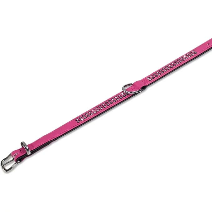 2-rijige hondenhalsband Nobby Pet Crystal