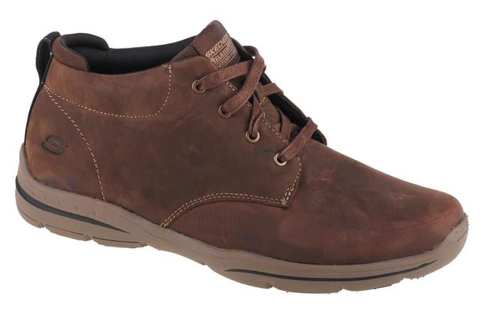 Skechers Harper Melden, bruine veterschoenen heren 43 bruin