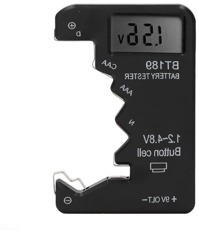 Batterij Tester - Digitale Spanning Meter - Batterijen Controleren - LCD Display - Compact Formaat - Zwart