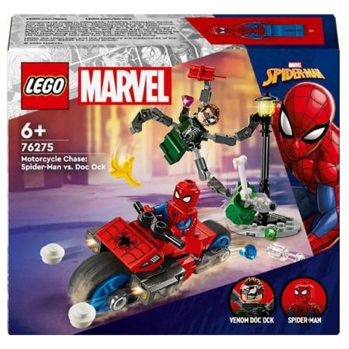 LEGO 76275 Motorachtervolging: Spider-Man vs. Doc Ock Bouwsets