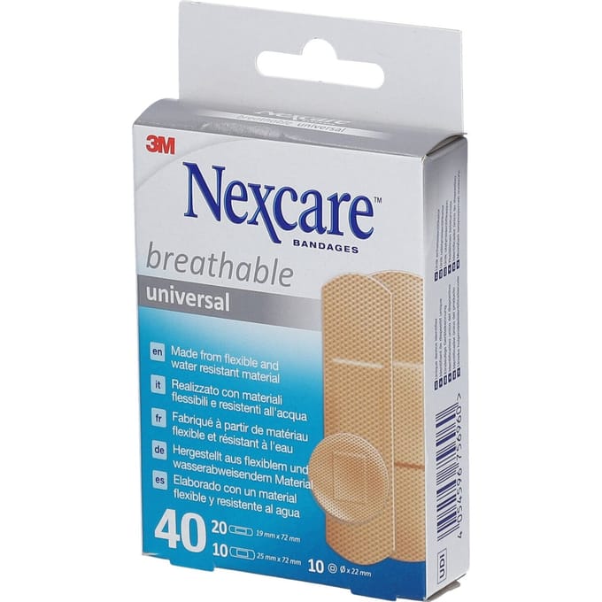 Nexcare 3m Breathable Univer. Strips 40 N0340as