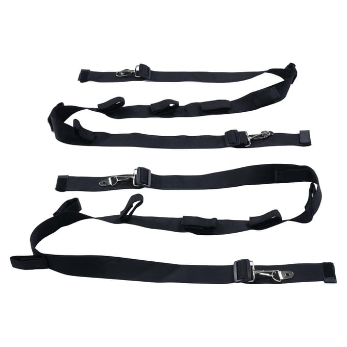 2 stuks Auto Hengelhouder Polyester Hengelrek Riem voor SUV MVP RV Minivan black