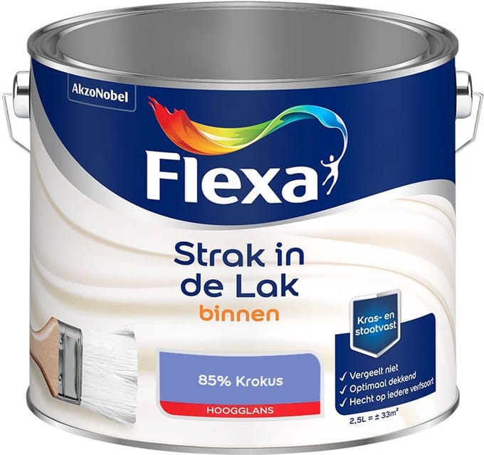 Flexa - Strak In De Lak Binnenlak Hoogglans - 85% Krokus - Mengverf - 2,5 L