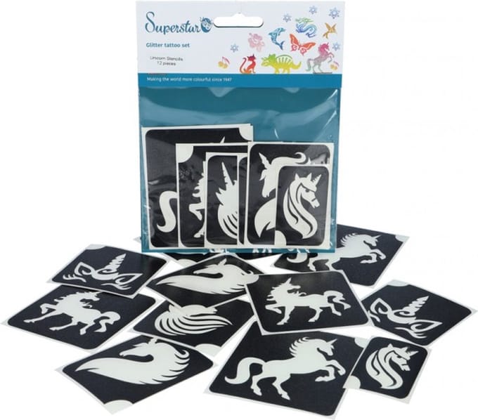 Superstar Unicorn Glitter Tattooset