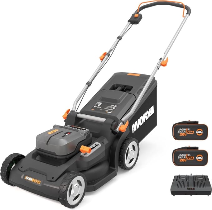 Krachtige Accu Grasmaaier met Borstelloze Motor en 37 cm Maaibreedte
