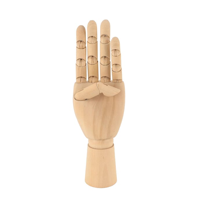 Hand Kunst Model Figuur Schima Hout Model Linkerhand voor Schetsen en Tekenen beige