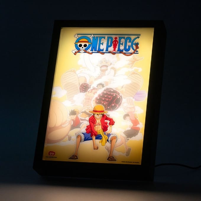 Grupo Erik One Piece Lightbox met Sfeerlicht - Manga Cadeaus, Merch | 20 x 28 x 5 cm, LED Ingelijste Kunstprint, LED Bureaulamp - One Piece Cadeaus, Merchandise