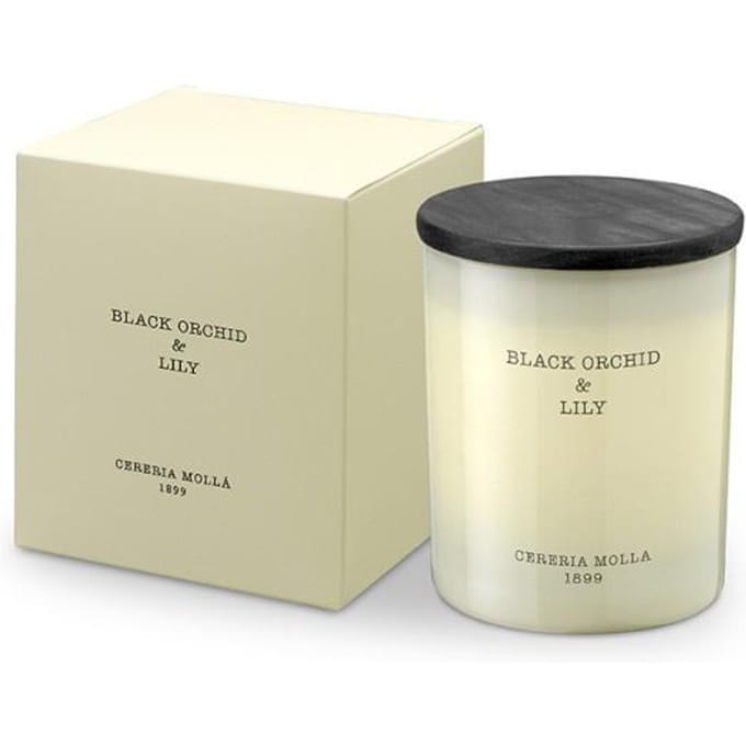Cereria Molla  - Bougie Premium 230g. Orchidée Noire Et Lys
