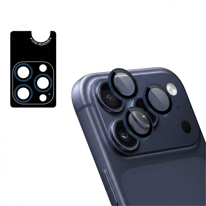 imoshion Camera Lens Protector - Geschikt voor iPhone 17 Pro/ iPhone 17 Pro Max - 2 Pack - Dark Blue