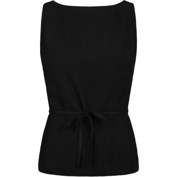 Neo Noir - Nassa Linen Top - 165623 - 100 Black