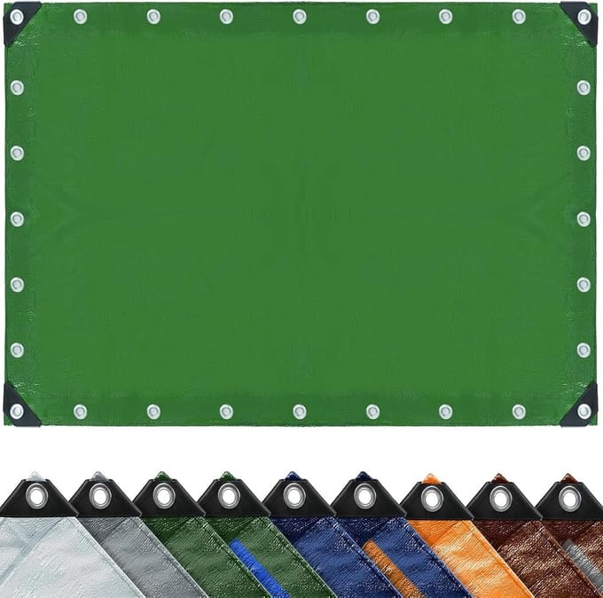 Afdekzeil Polyester - Beschermhoes Waterdicht - Buiten Beschermen - Scheurvast UV-Gestabiliseerd - 3.3 x 4 Meter - Zilver