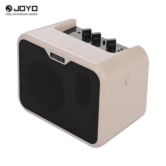 JOYO MA-10B Mini draagbare elektrische basversterker Luidspreker 10 Watt Amp Normaal/Drive Dual Channels US Plug wit