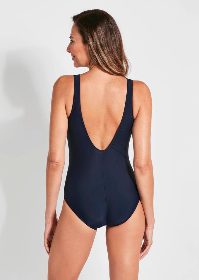 Shaping badpak - blauw / gedess. - Gr. 40 E van Goldner Fashion