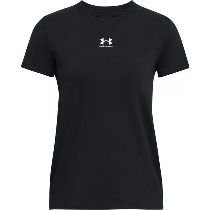 Under Armour Rival Core Short Sleeve sportshirt dames zwart