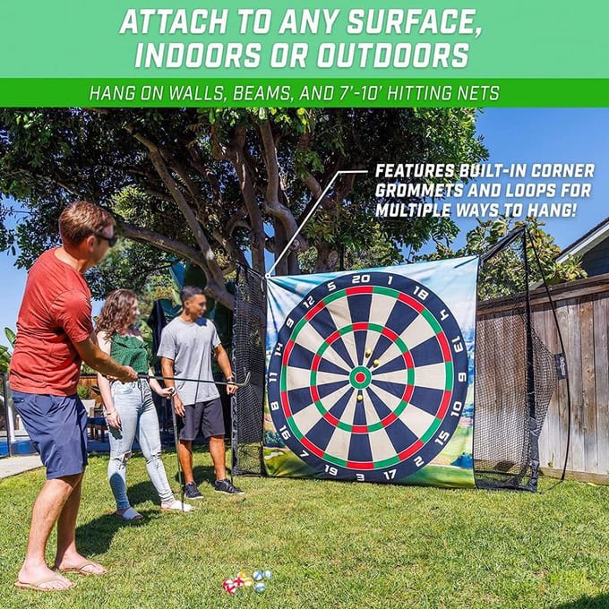 Golf Chipping Game met Sticky Balls en Darts Chipping Golfs & Dart Oefenmatten Binnen 1800x1800mm veelkleurig