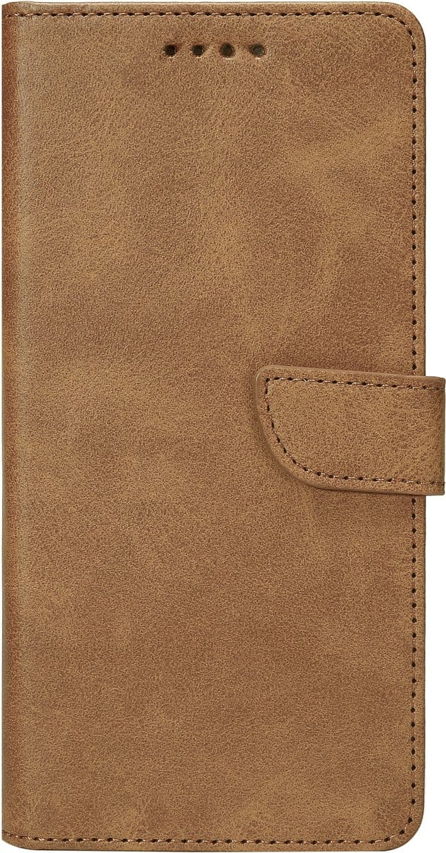Rixus Bookcase For Samsung Galaxy S24 Ultra 5G Light Brown