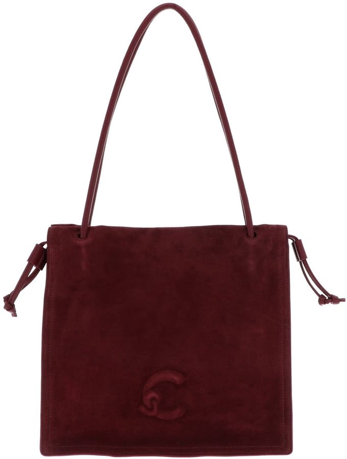 COCCINELLE Leren schoudertas Dulse Suede Handbag Ribes / Ribes (rood)paars