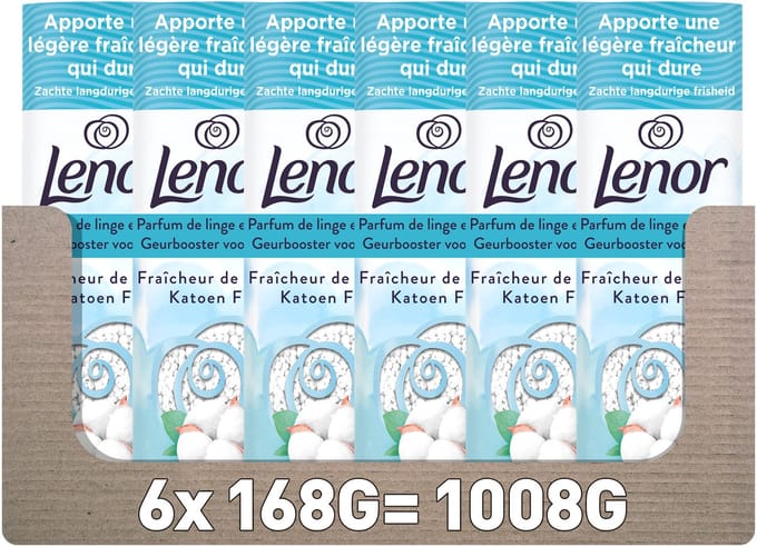 Lenor Light Geurbooster Katoen Fris - 6 x 168 gram - Wasparfum