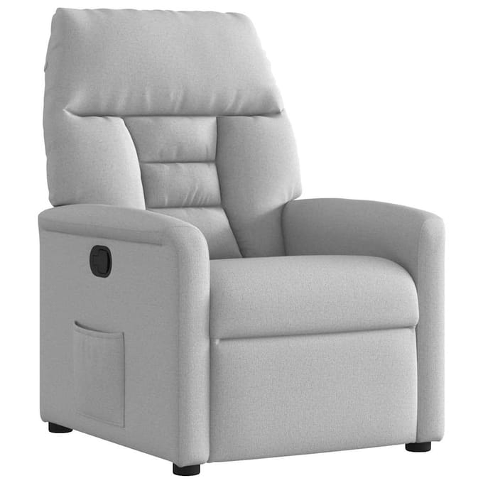 vidaXL - Fauteuil - verstelbaar - stof - wolk - grijs
