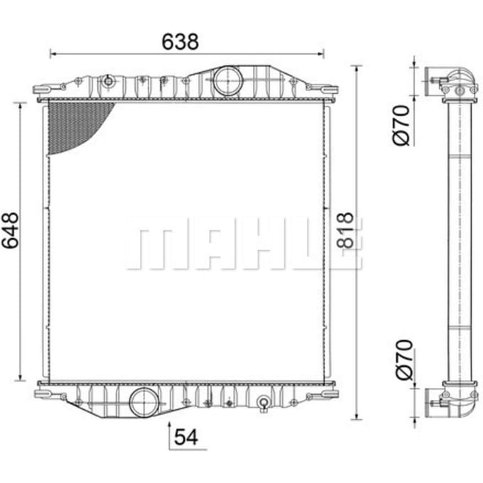 Radiator, motorkoeling MAHLE CR 2586 000S