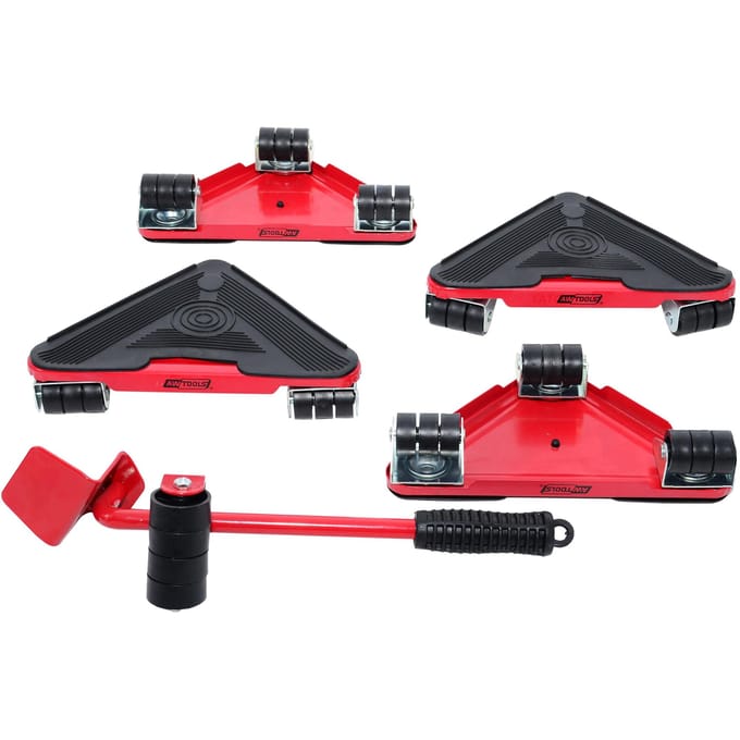 AWTOOLS Serie - Meubel Transportrollers - 300kg - Staal - Ergonomische Greep