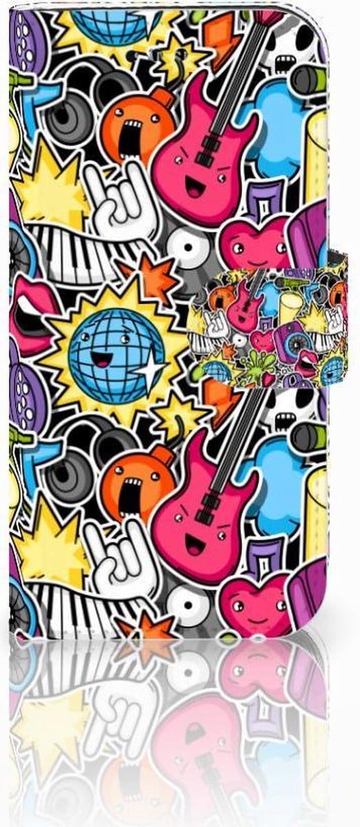 Samsung Galaxy A3 2017 Wallet Case met Pasjes Punk Rock