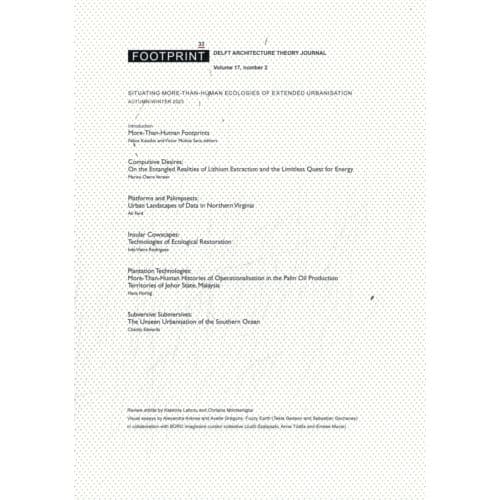 Situating More-Than-Human Ecologies Of Extended Urbanisation - Footprint Journal