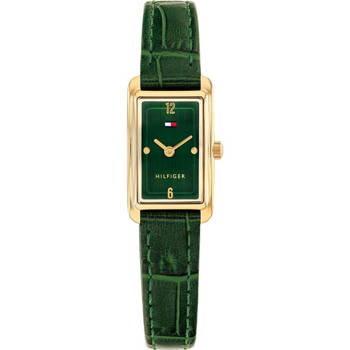 Tommy Hilfiger Madison 1782850 Horloge - Leer - Groen - Ø 19 mm