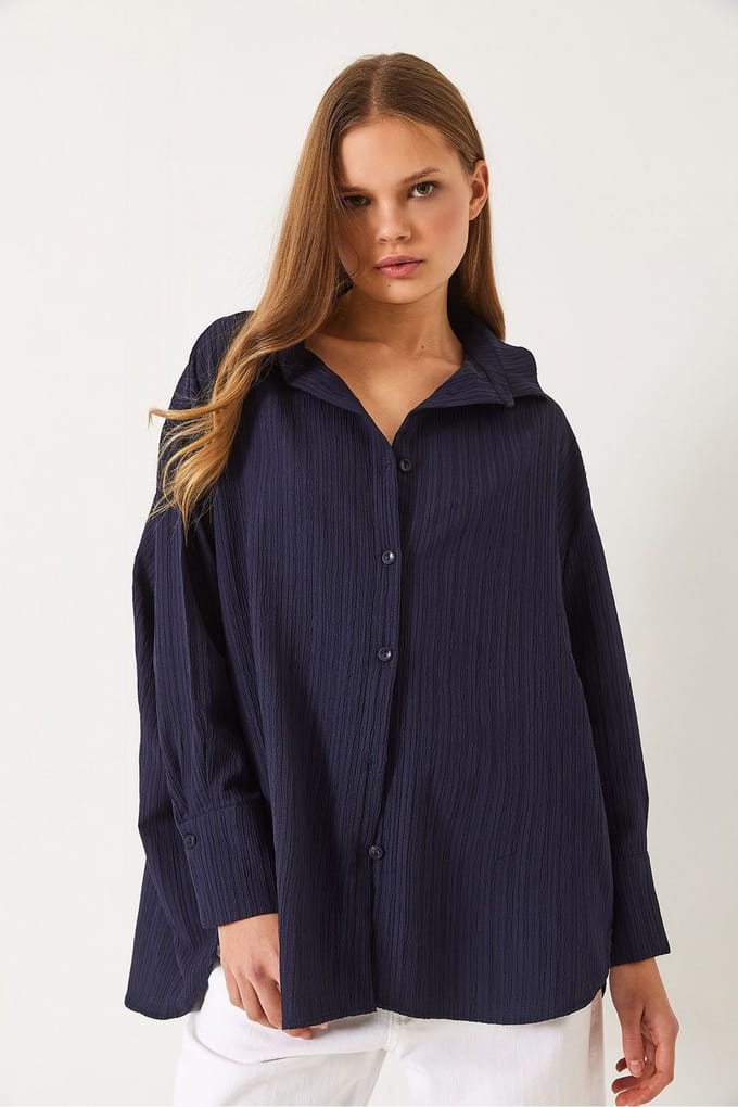 Oversized Textuur Shirt