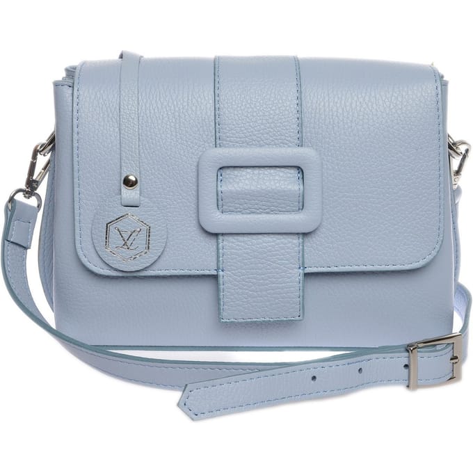 Luisa Vannini Turquoise Rundleer Tas