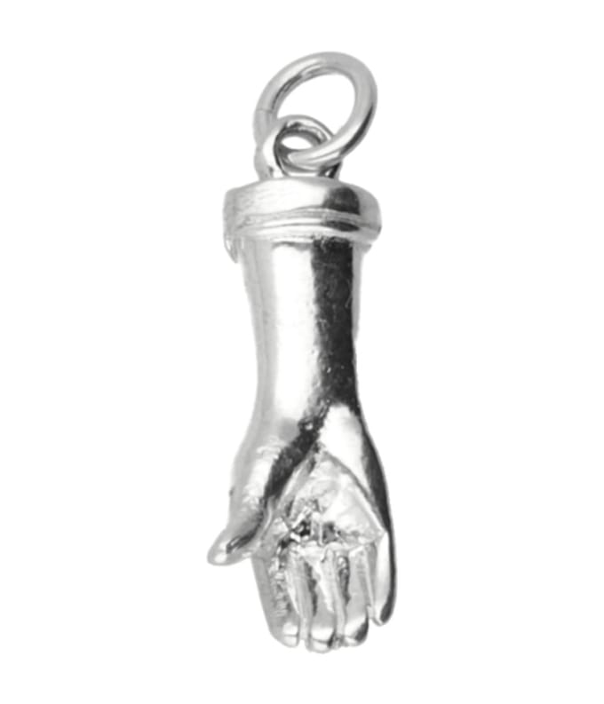 Zilveren Hand kettinghanger