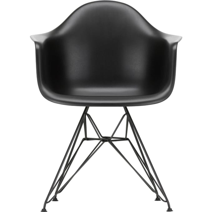 Vitra DAR Eames Plastic Armchair - zwart - diepzwart RE