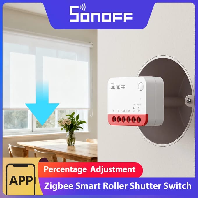 MINI-ZBRBS Zigbee Smart Rolluikschakelaar Mini-formaat Smart Scene Signaalversterker Transformeren Gordijnen Sonoff Zigbee Hub MINI-ZBRBS (1 pcs)