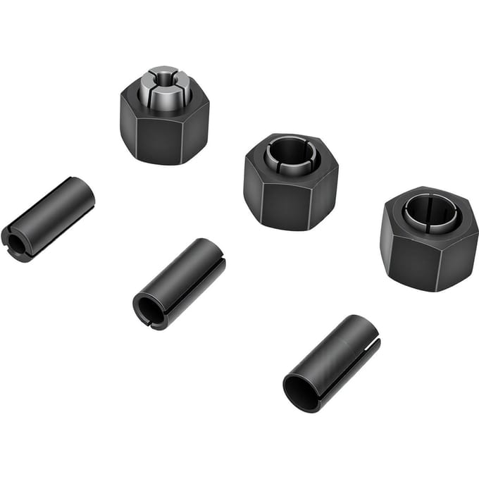 6 Stuks Router Spantangmoer Set Past voor DW6214 DW618 1 2 inch 1 4 inch 12 mm 12,7 mm naar 8 mm 12,7 mm naar 6 mm Router Vervanging