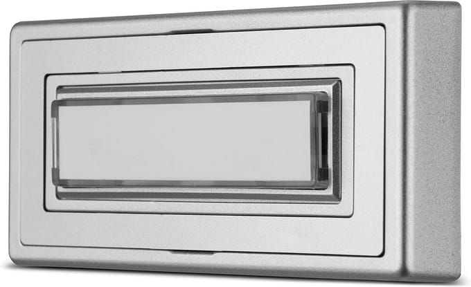 Verlichtbare Deurbel met Schild 8-12 VAC 1,5 A Zilver