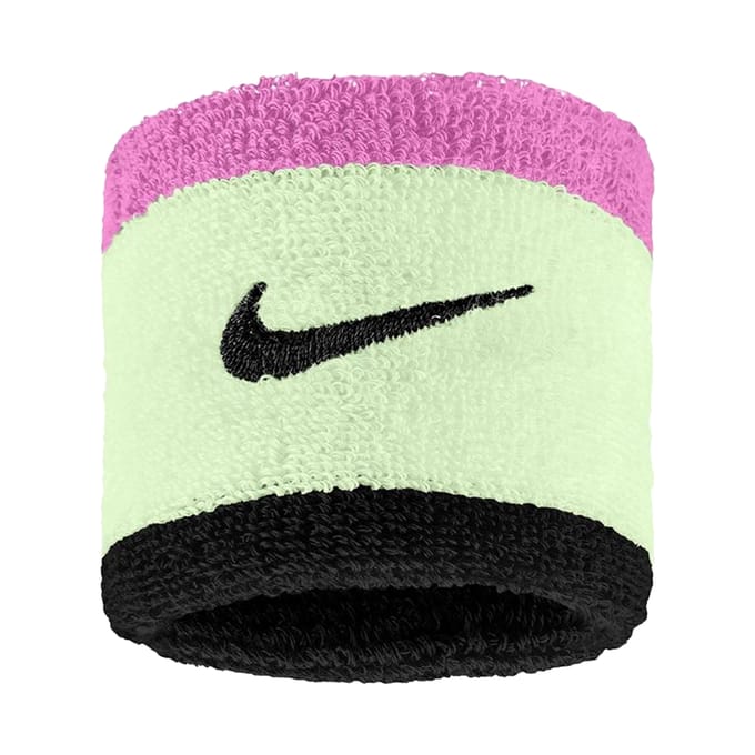 Nike Swoosh Polsband (Set van 2) (Volt/Roze/Zwart)