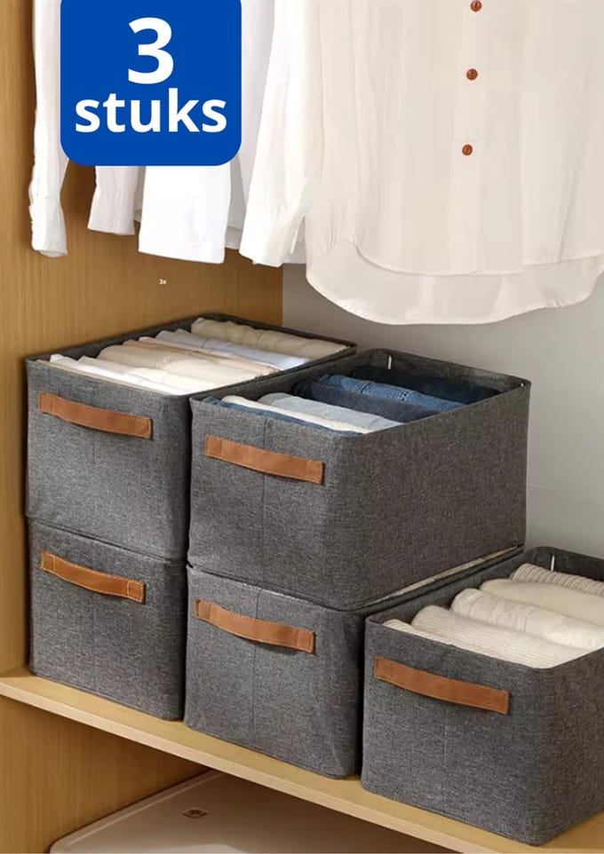 KAYSLUS - Organizer - Opbergbox - 3 stuks - Kledingkast - Kayslus - Kleding