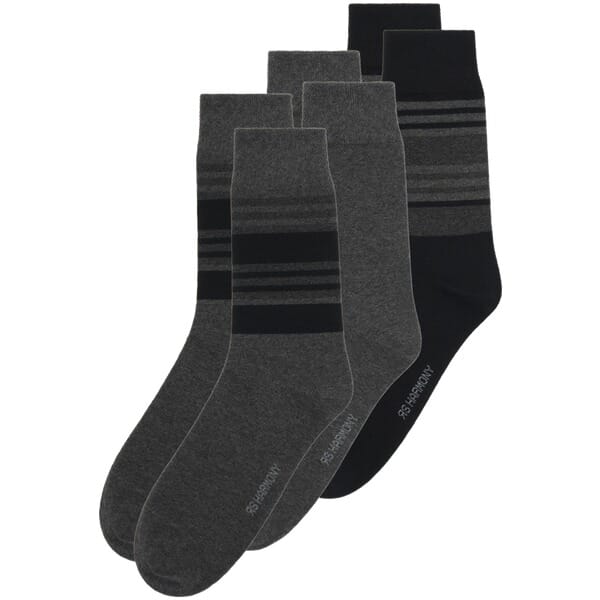3-pack sokken LUGONI donkergrijs