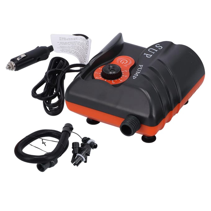 Elektrische Luchtpomp Auto Uit Paddle Rubberboot Kajak Intelligente Opblaaspomp 12V 16PSI black